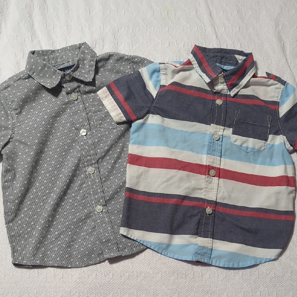 Striped and Dotted Kids Shirt Set